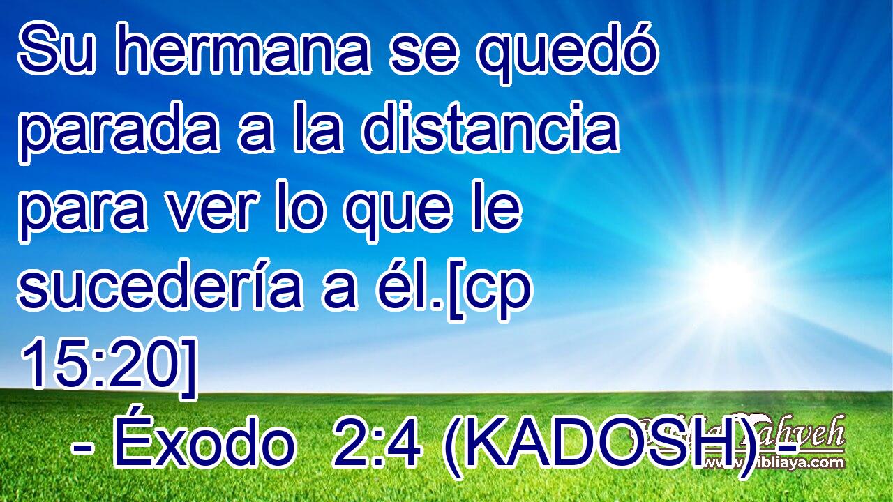  Su hermana se quedó parada a la distancia para ver lo que le sucedería a él.[cp 15:20] 