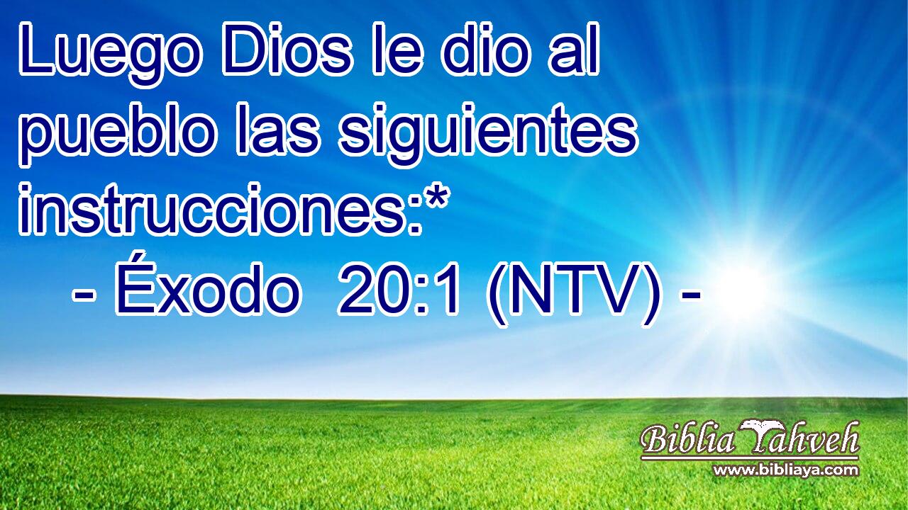 Luego Dios le dio al pueblo las siguientes instrucciones:*