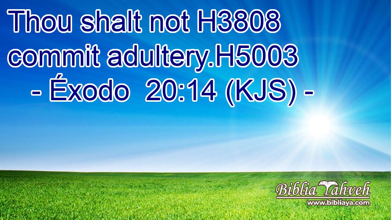 Thou shalt not H3808 commit adultery.H5003