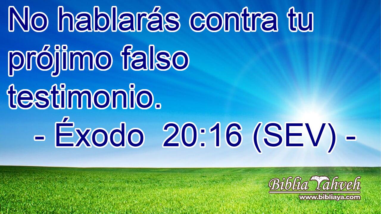 No hablarás contra tu prójimo falso testimonio.