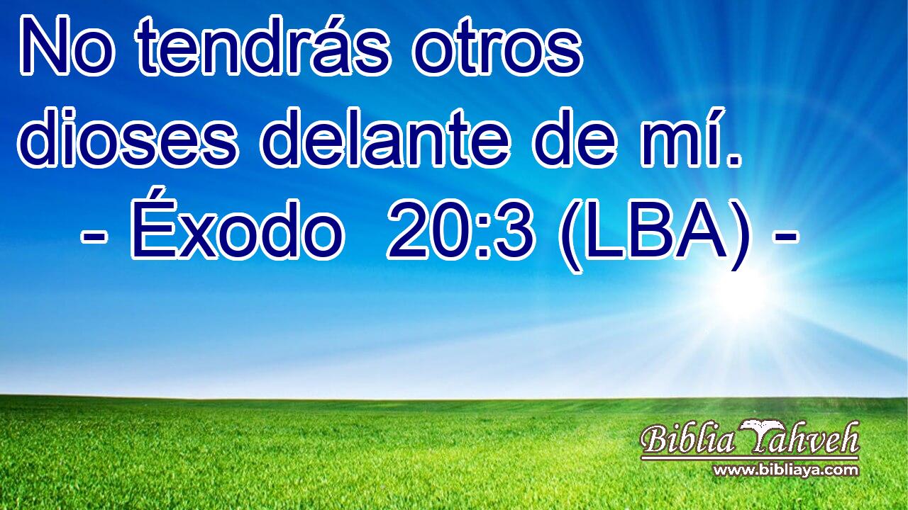 No tendrás otros dioses delante de mí.