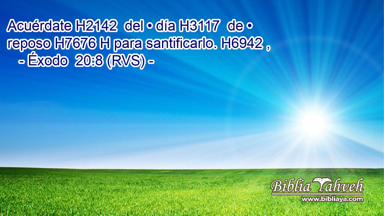 Acuérdate H2142  del • día H3117  de • reposo H7676 H para santificarlo. H6942 ,  