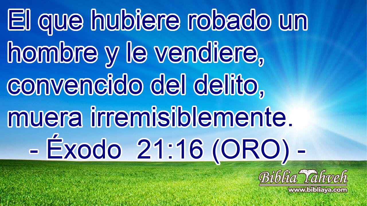  El que hubiere robado un hombre y le vendiere, convencido del delito, muera irremisiblemente. 