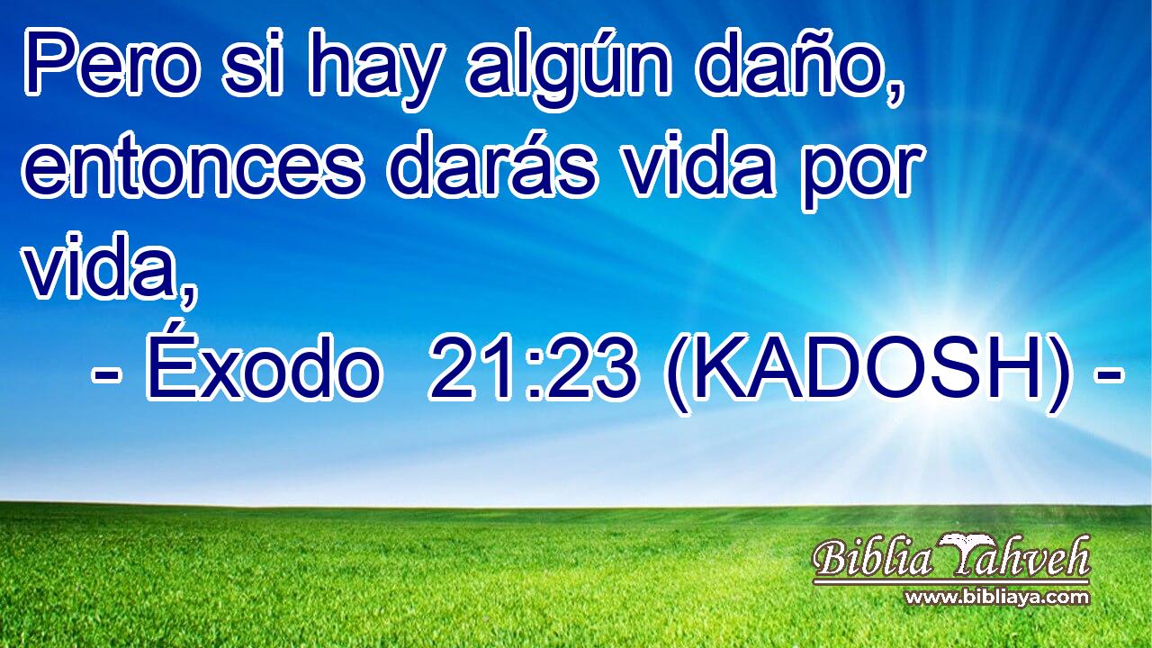  Pero si hay algún daño, entonces darás vida por vida, 