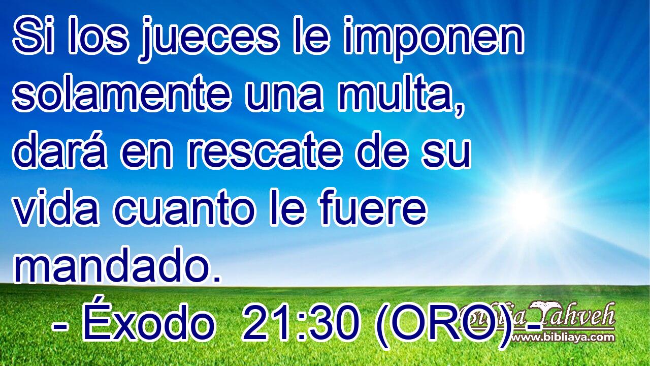  Si los jueces le imponen solamente una multa, dará en rescate de su vida cuanto le fuere mandado. 