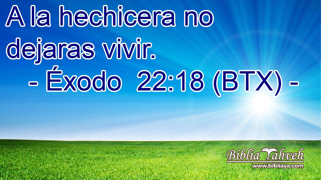 A la hechicera no dejaras vivir.
