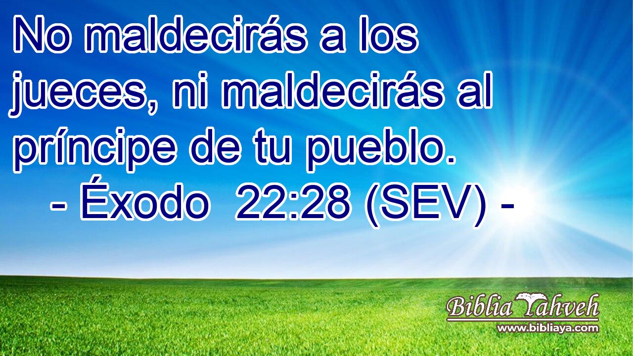 No maldecirás a los jueces, ni maldecirás al príncipe de tu pueblo.