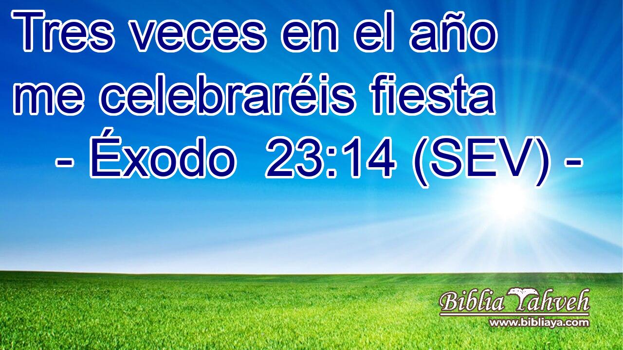 Tres veces en el año me celebraréis fiesta