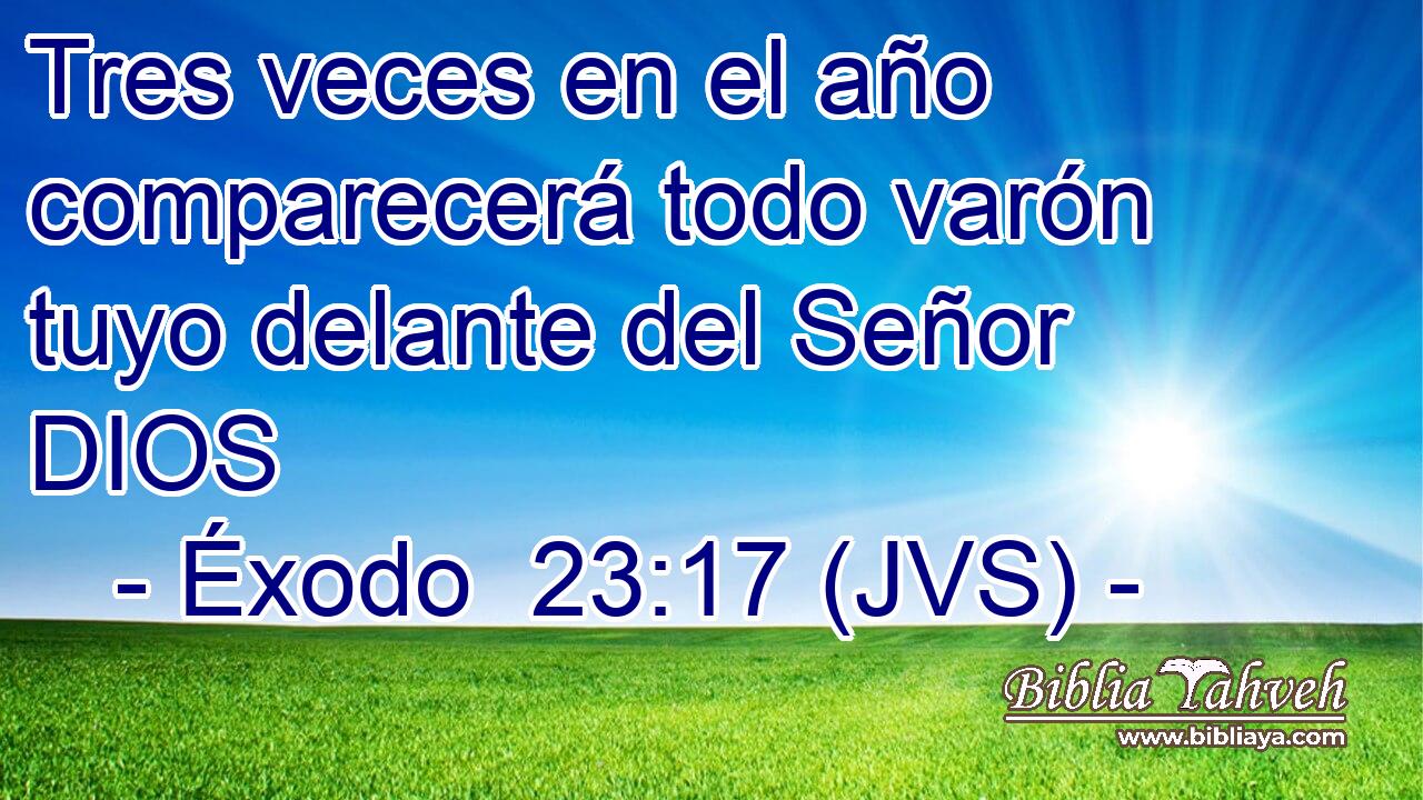 Tres veces en el año comparecerá todo varón tuyo delante del Señor DIOS