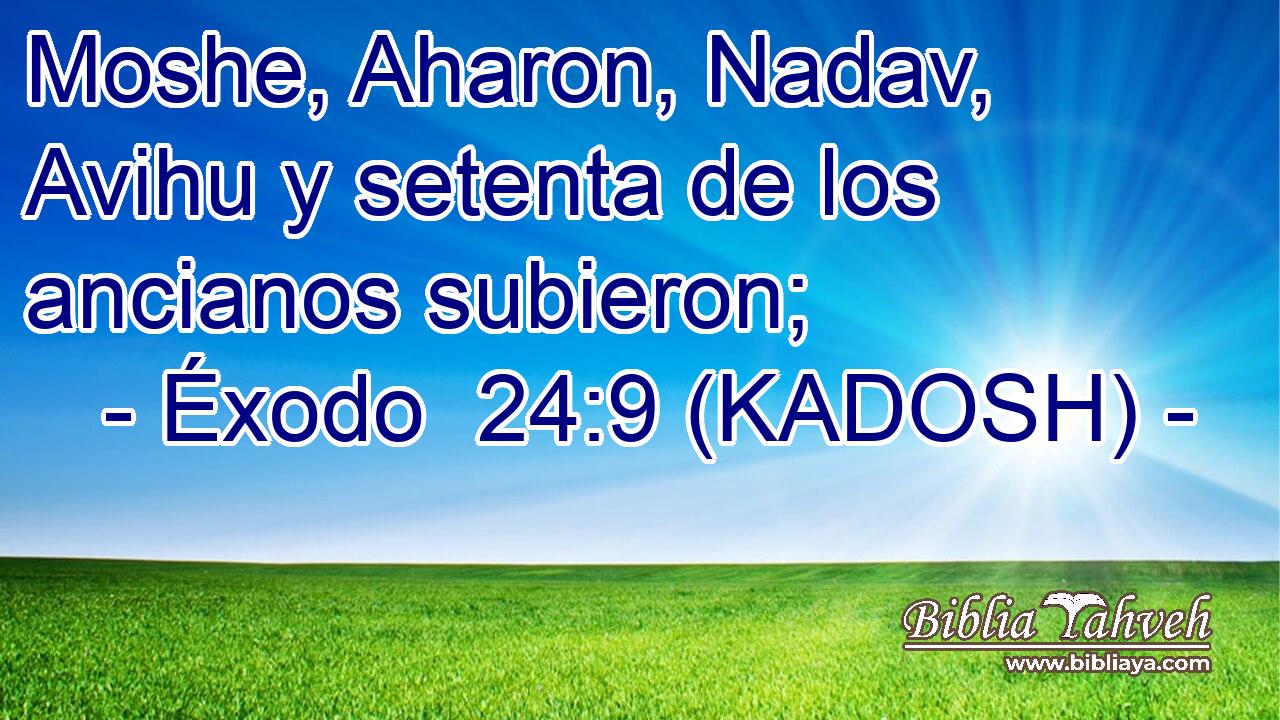  Moshe, Aharon, Nadav, Avihu y setenta de los ancianos subieron; 