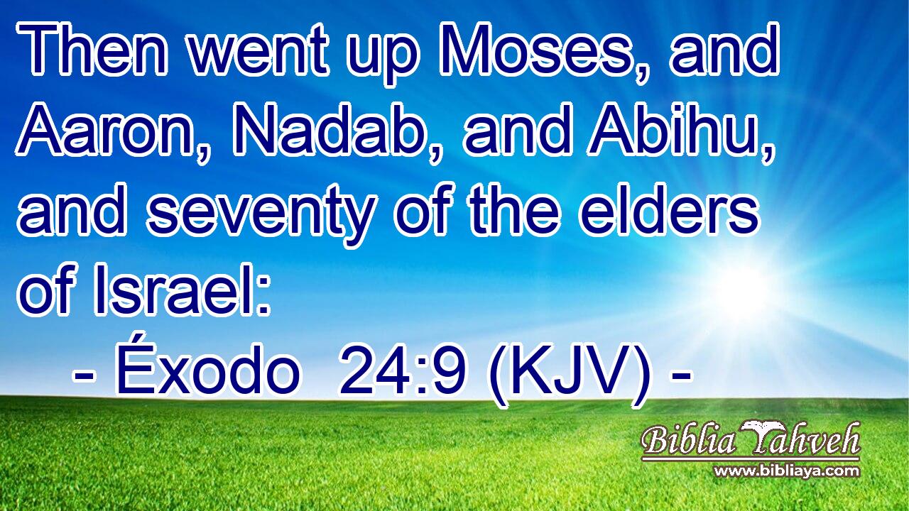 Then went up Moses, and Aaron, Nadab, and Abihu, and seventy of the elders of Israel: