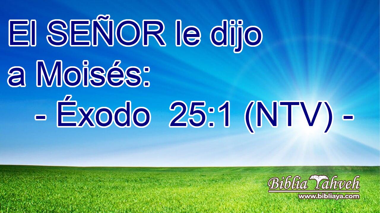 El SEÑOR le dijo a Moisés: