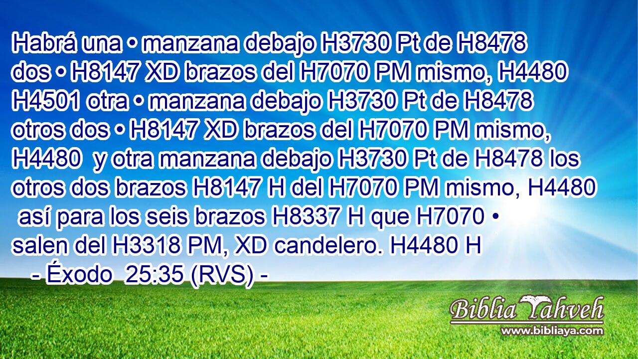 Habrá una • manzana debajo H3730 Pt de H8478 dos • H8147 XD brazos del H7070 PM mismo, H4480  H4501 otra • manzana debajo H3730 Pt de H8478 otros dos • H8147 XD brazos del H7070 PM mismo, H4480  y otra manzana debajo H3730 Pt de H8478 los otros dos brazos H8147 H del H7070 PM mismo, H4480  así para los seis brazos H8337 H que H7070 • salen del H3318 PM, XD candelero. H4480 H 