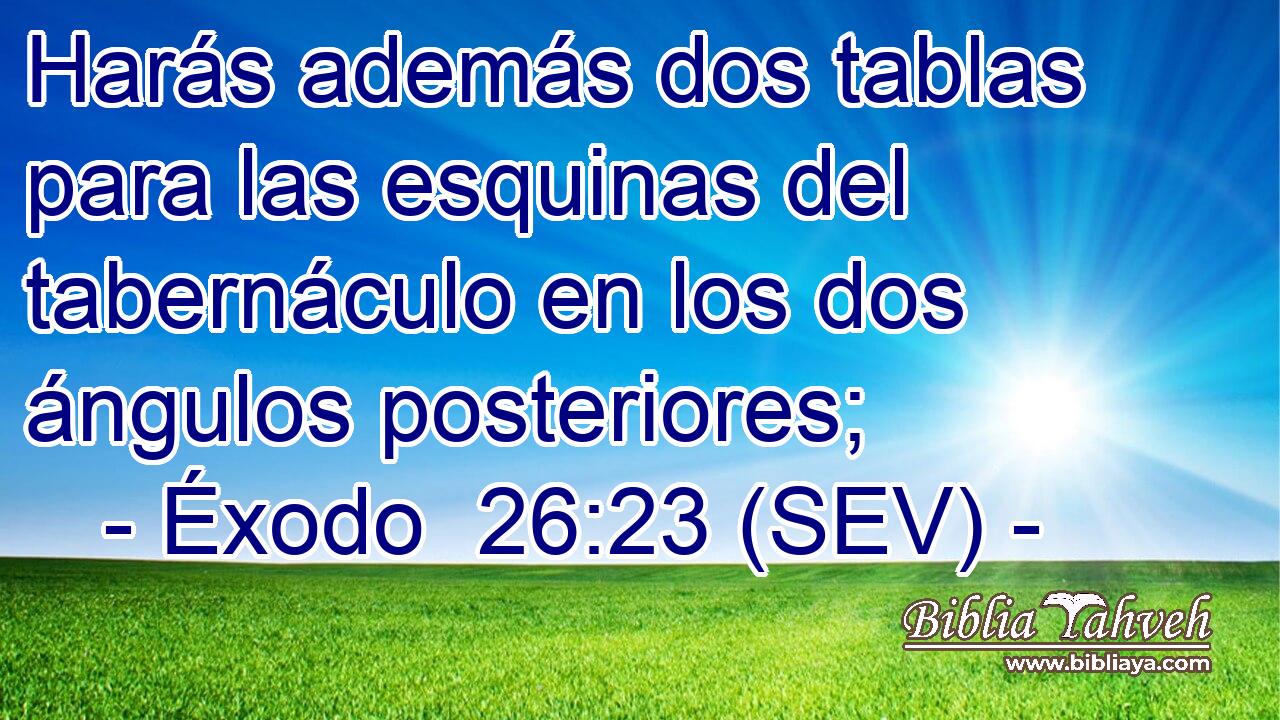 Harás además dos tablas para las esquinas del tabernáculo en los dos ángulos posteriores;