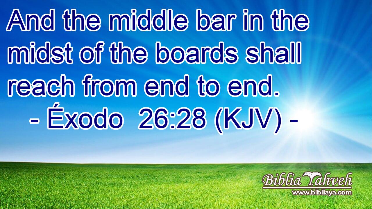 And the middle bar in the midst of the boards shall reach from end to end.