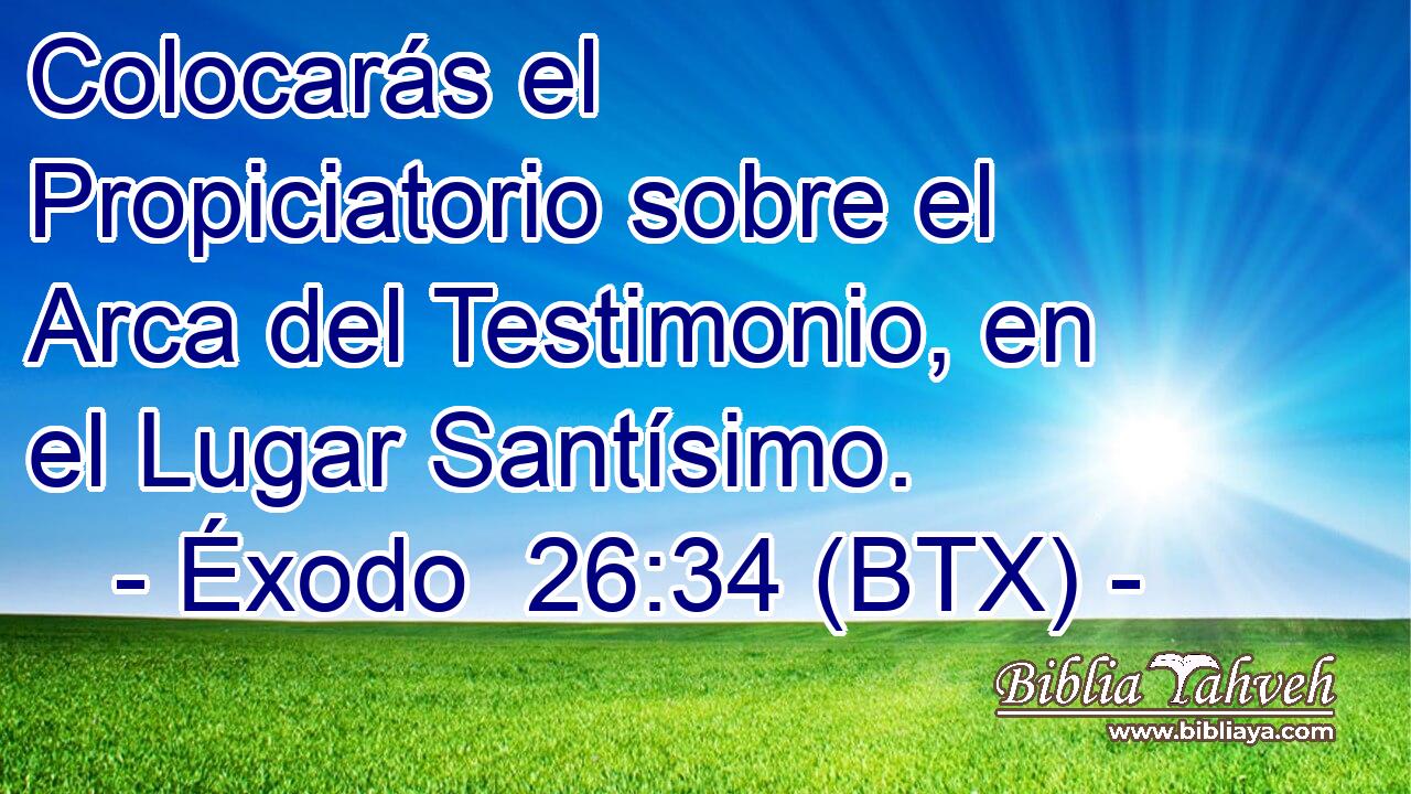 Colocarás el Propiciatorio sobre el Arca del Testimonio, en el Lugar Santísimo.