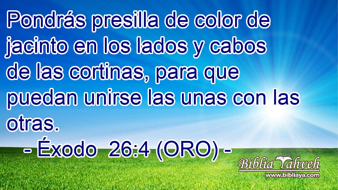  Pondrás presilla de color de jacinto en los lados y cabos de las cortinas, para que puedan unirse las unas con las otras. 