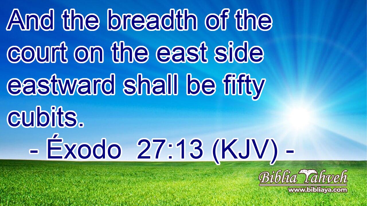 And the breadth of the court on the east side eastward shall be fifty cubits.