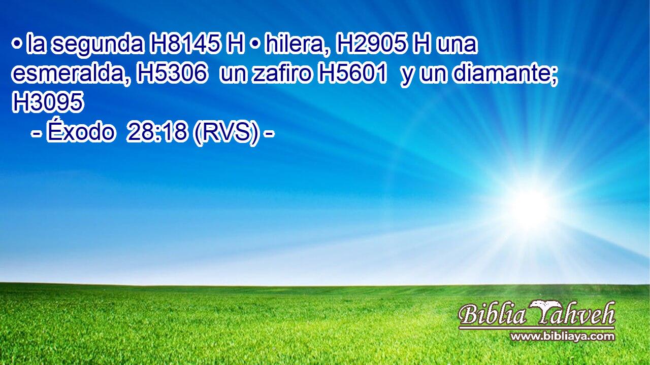 • la segunda H8145 H • hilera, H2905 H una esmeralda, H5306  un zafiro H5601  y un diamante; H3095  