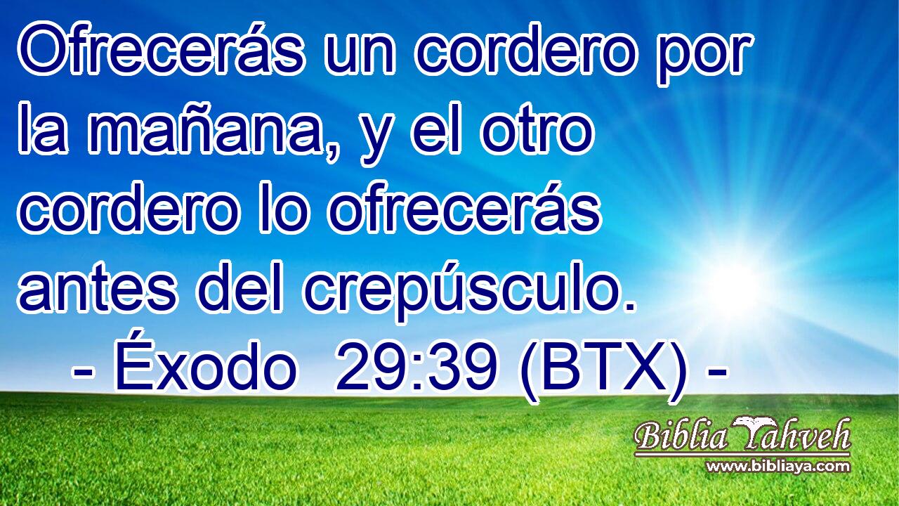 Ofrecerás un cordero por la mañana, y el otro cordero lo ofrecerás antes del crepúsculo.