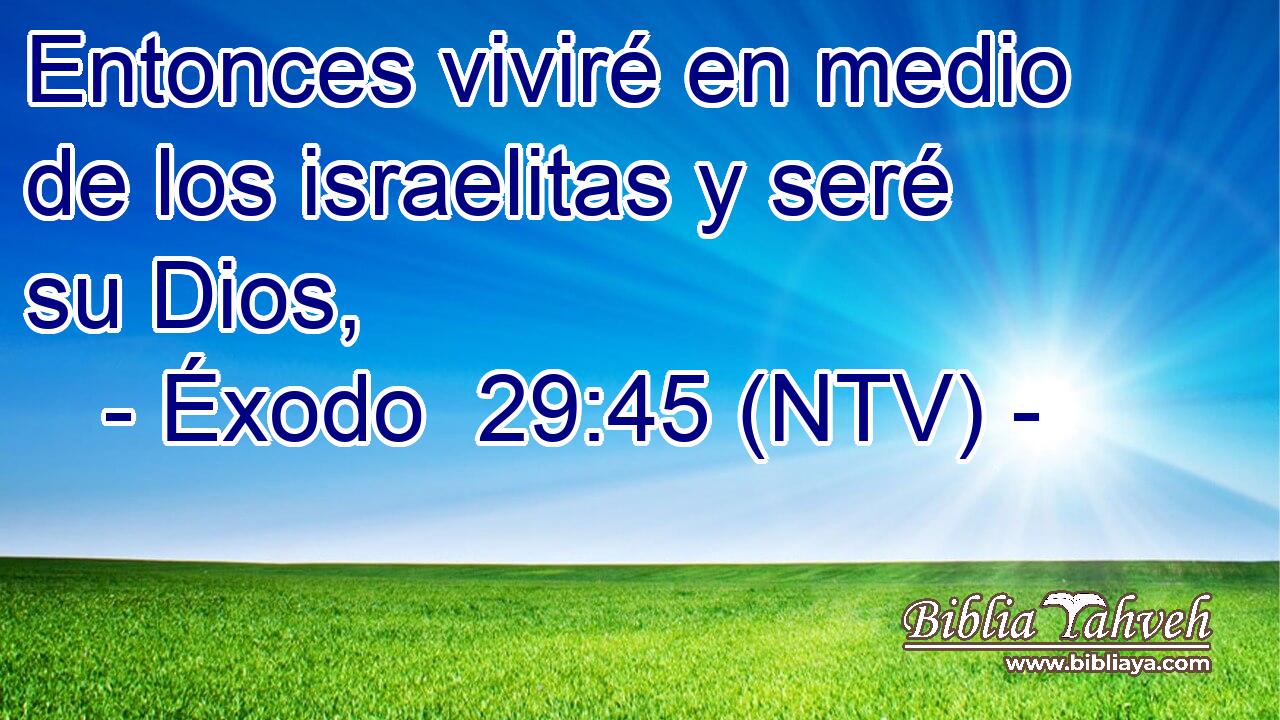 Entonces viviré en medio de los israelitas y seré su Dios,