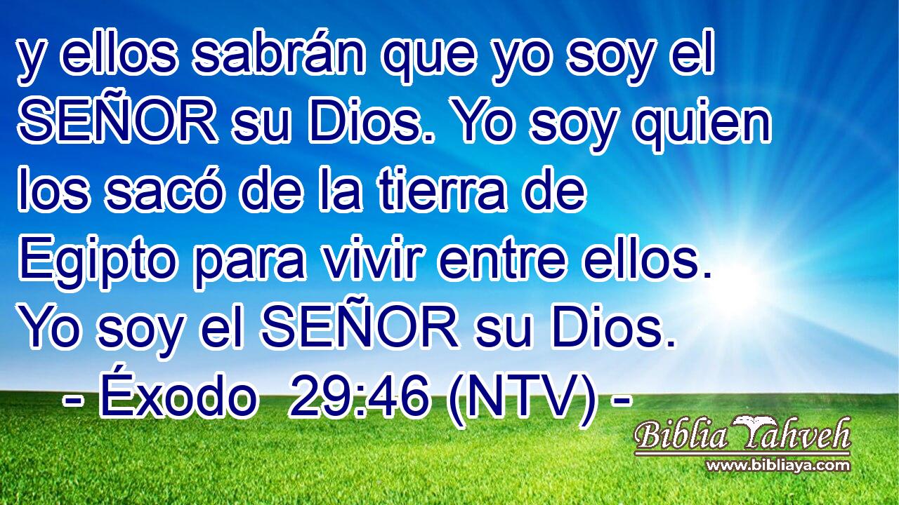 y ellos sabrán que yo soy el SEÑOR su Dios. Yo soy quien los sacó de la tierra de Egipto para vivir entre ellos. Yo soy el SEÑOR su Dios.