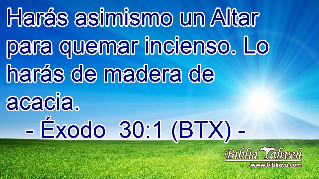 Harás asimismo un Altar para quemar incienso. Lo harás de madera de acacia.
