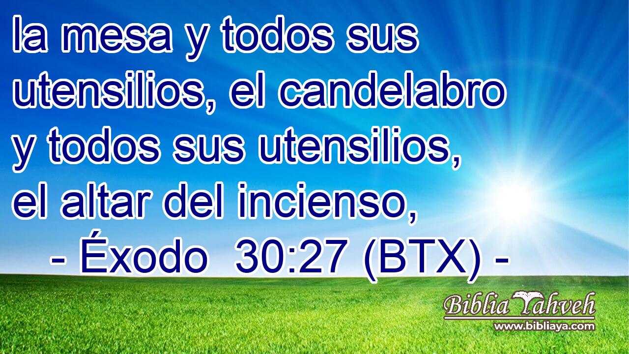 la mesa y todos sus utensilios, el candelabro y todos sus utensilios, el altar del incienso,