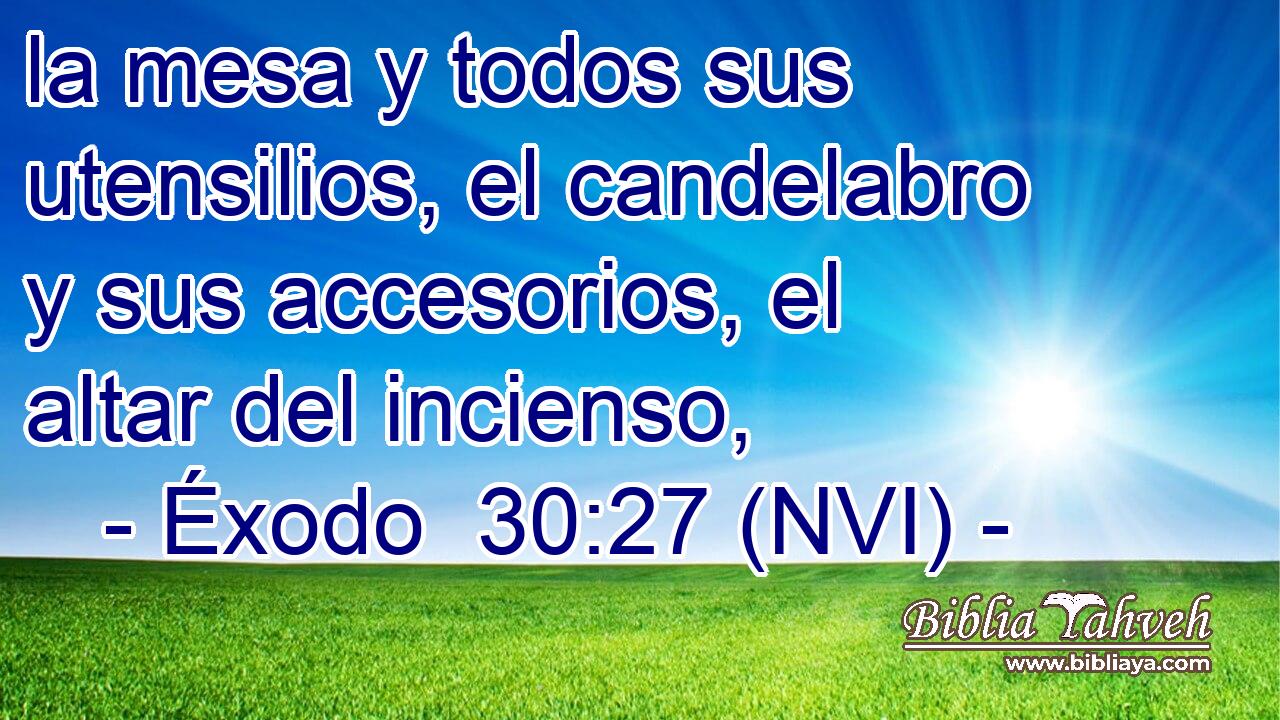  la mesa y todos sus utensilios, el candelabro y sus accesorios, el altar del incienso, 