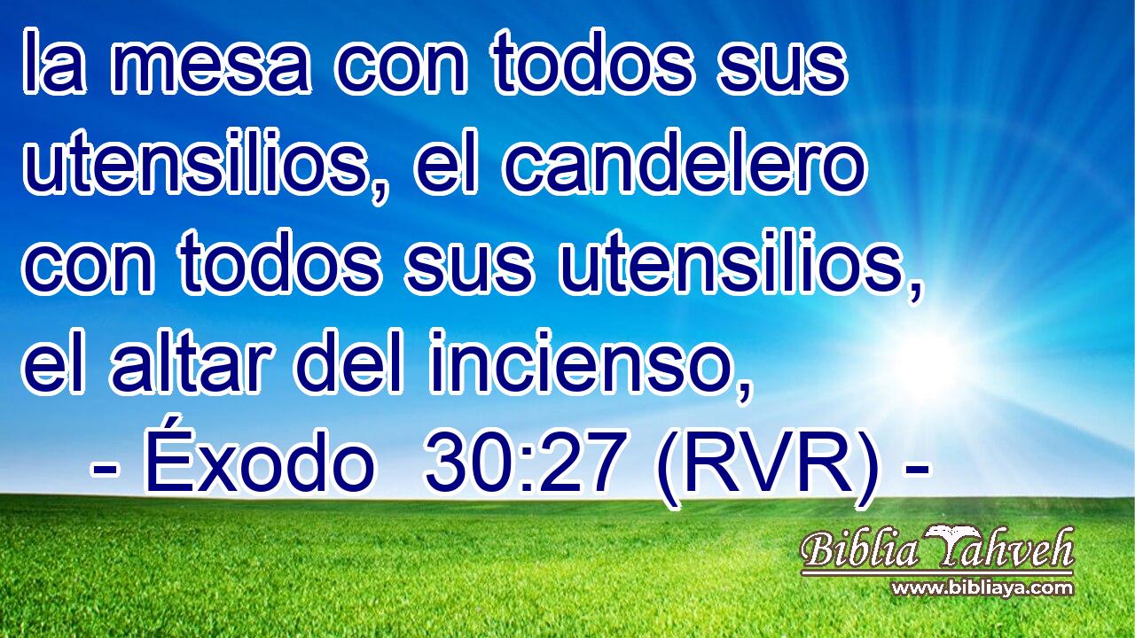 la mesa con todos sus utensilios, el candelero con todos sus utensilios, el altar del incienso,