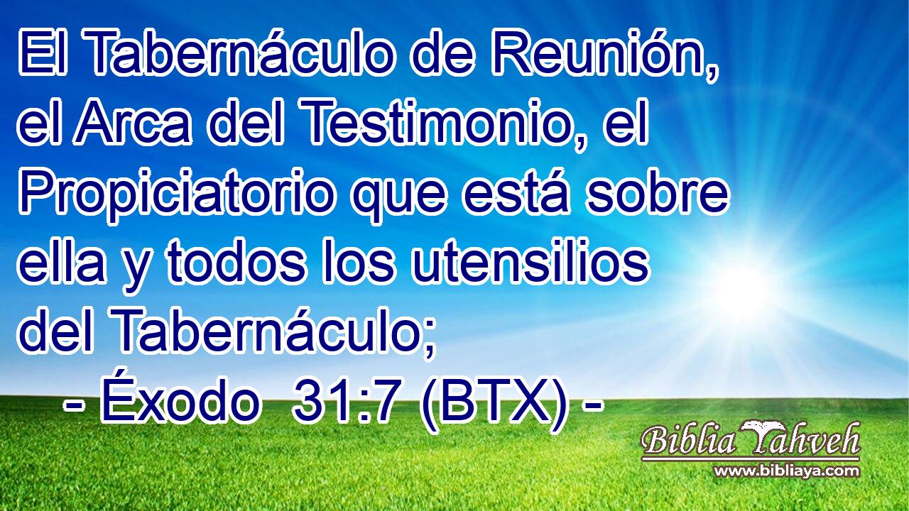 El Tabernáculo de Reunión, el Arca del Testimonio, el Propiciatorio que está sobre ella y todos los utensilios del Tabernáculo;