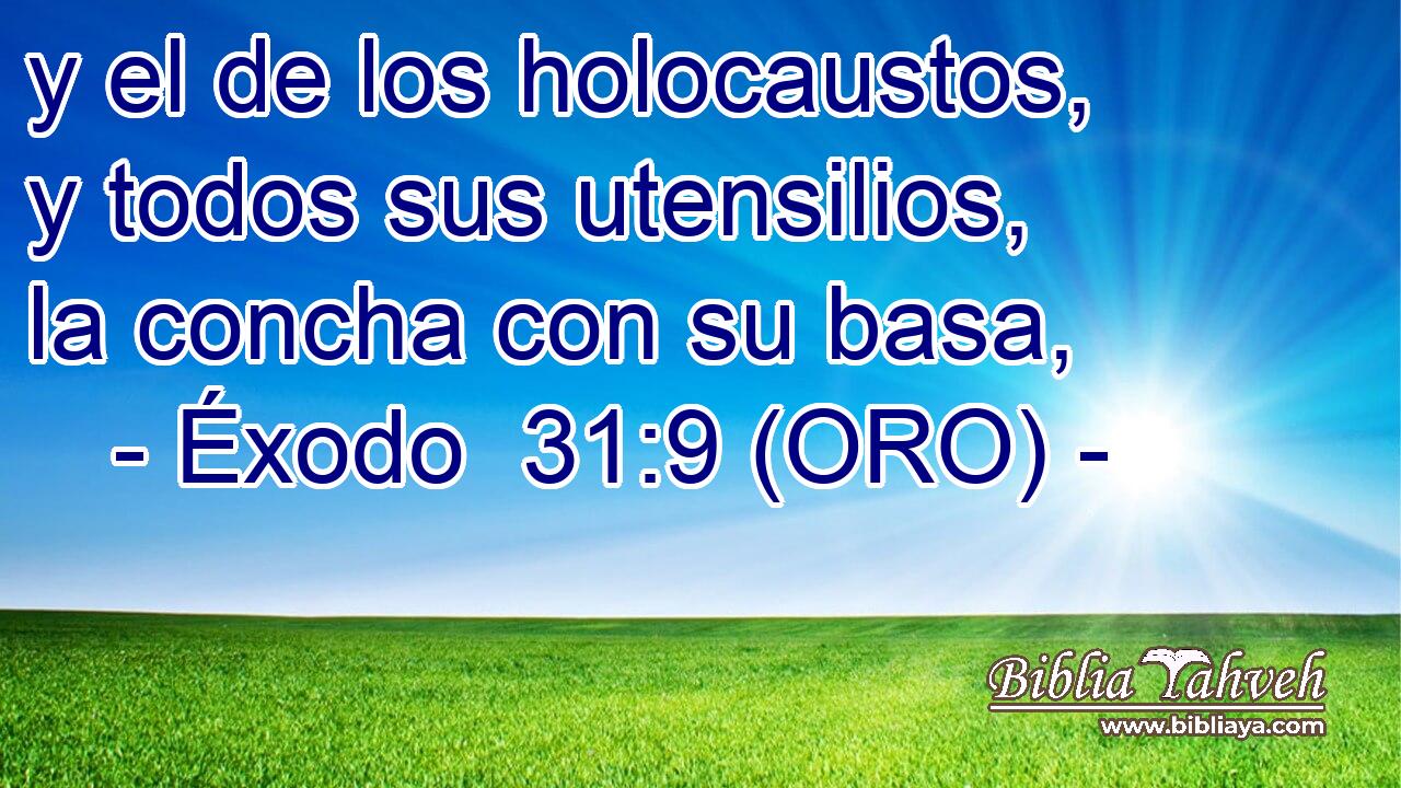 y el de los holocaustos, y todos sus utensilios, la concha con su basa, 