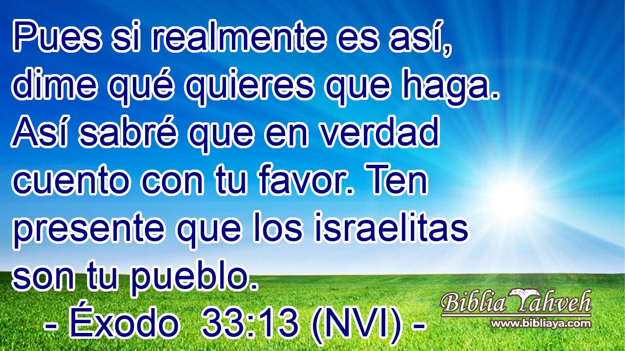  Pues si realmente es así, dime qué quieres que haga. Así sabré que en verdad cuento con tu favor. Ten presente que los israelitas son tu pueblo. 