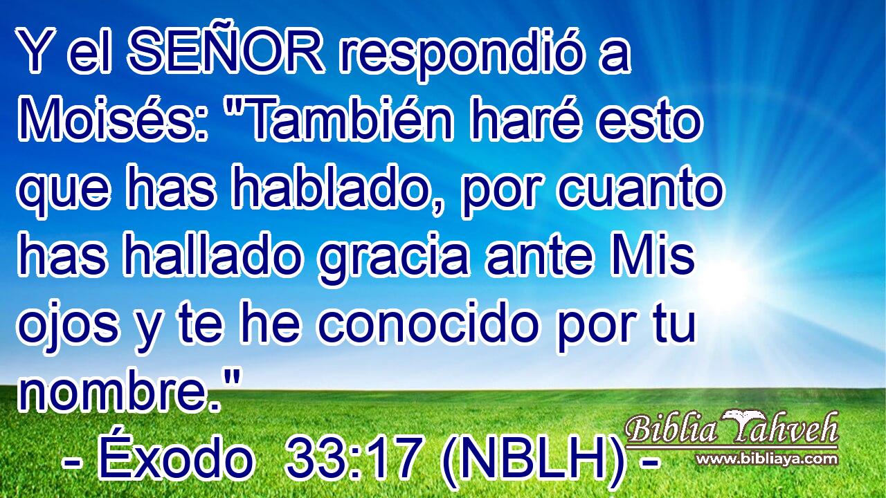  Y el SEÑOR respondió a Moisés: 