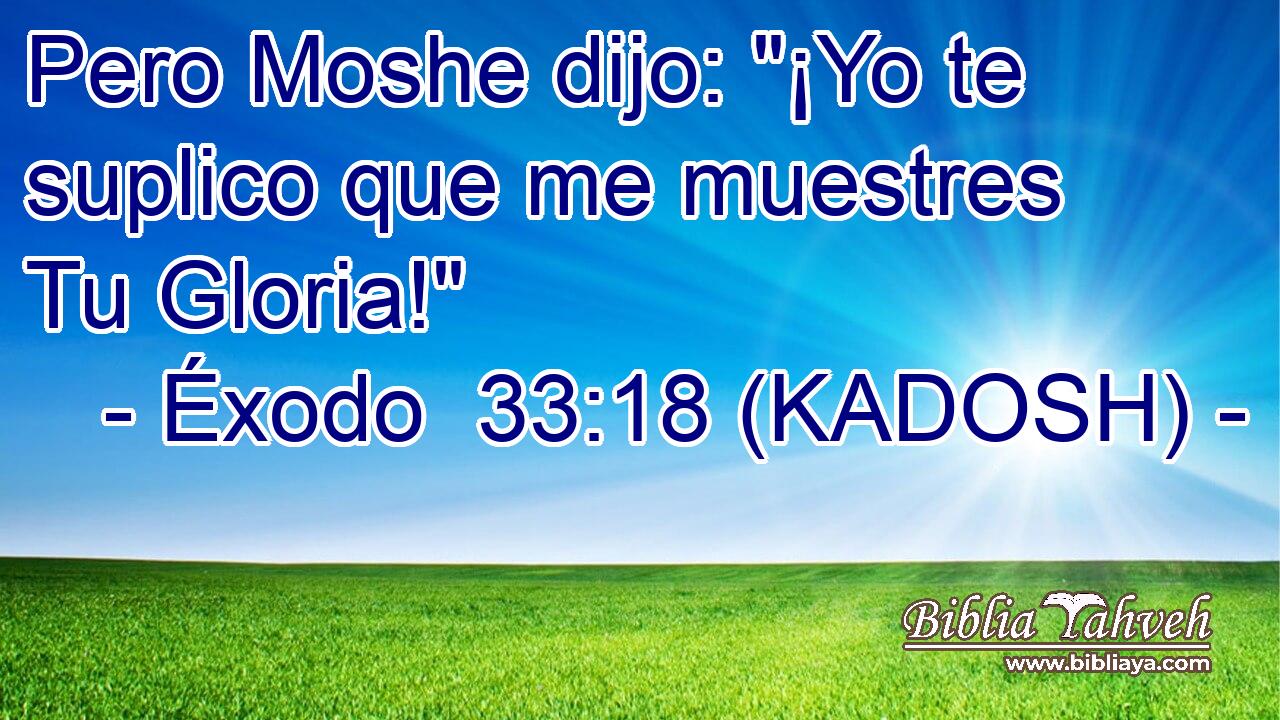  Pero Moshe dijo: 