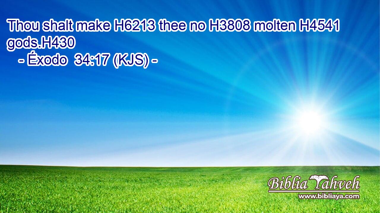 Thou shalt make H6213 thee no H3808 molten H4541 gods.H430
