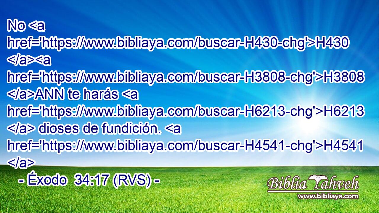 No H430 H3808 ANN te harás H6213  dioses de fundición. H4541  