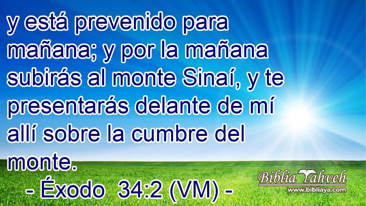  y está prevenido para mañana; y por la mañana subirás al monte Sinaí, y te presentarás delante de mí allí sobre la cumbre del monte. 