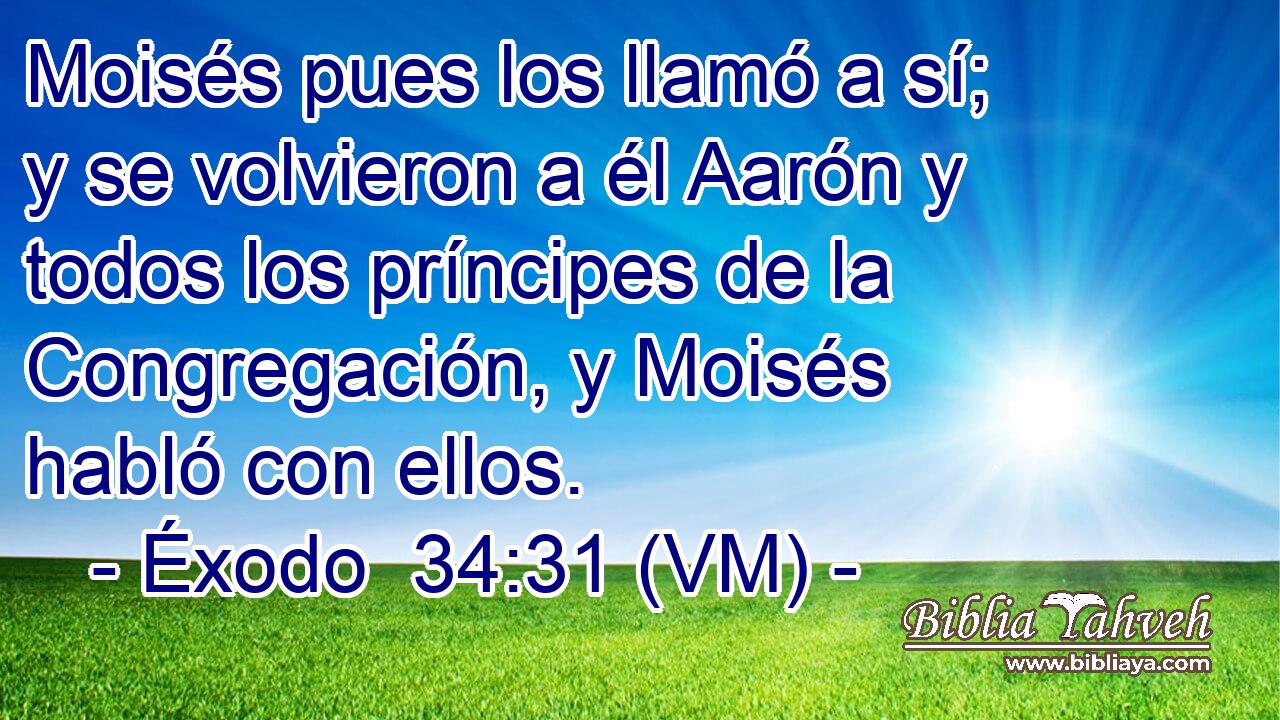  Moisés pues los llamó a sí; y se volvieron a él Aarón y todos los príncipes de la Congregación, y Moisés habló con ellos. 