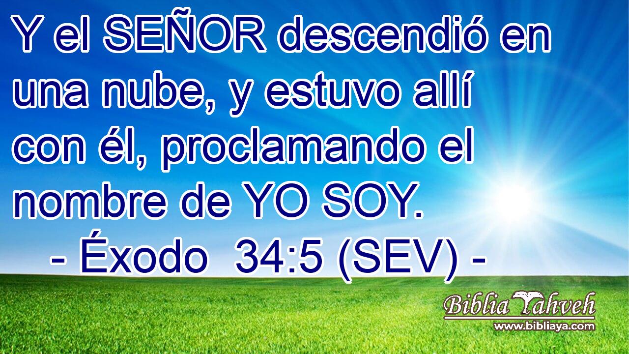 Y el SEÑOR descendió en una nube, y estuvo allí con él, proclamando el nombre de YO SOY.