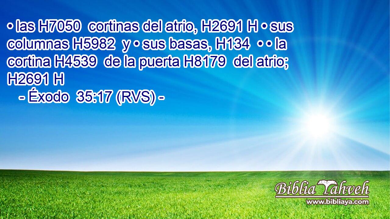 • las H7050  cortinas del atrio, H2691 H • sus columnas H5982  y • sus basas, H134  • • la cortina H4539  de la puerta H8179  del atrio; H2691 H 