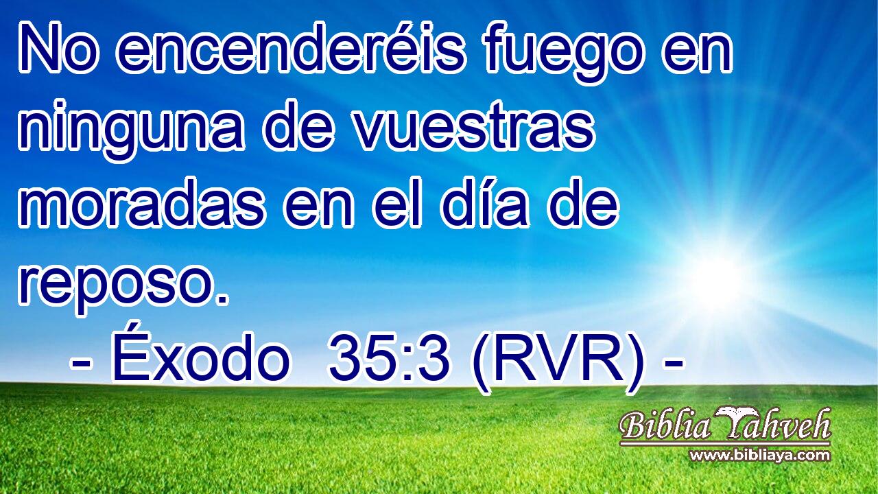 No encenderéis fuego en ninguna de vuestras moradas en el día de reposo.