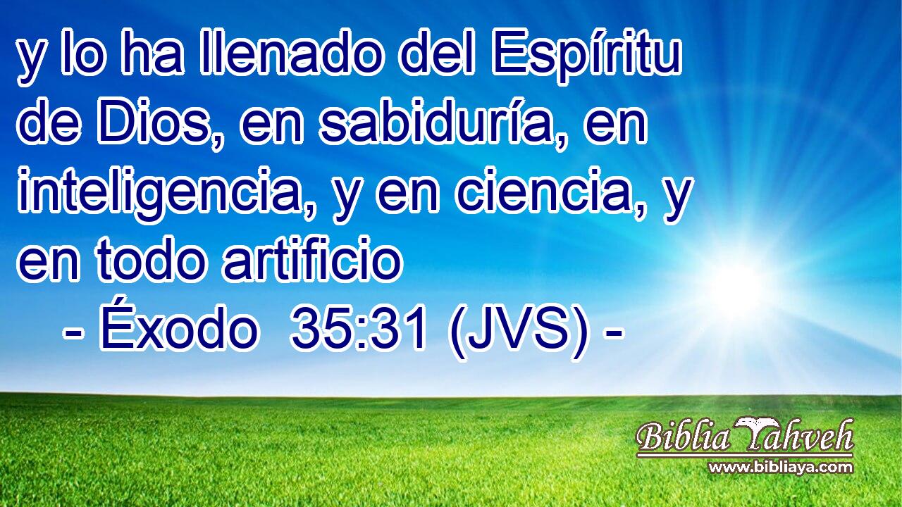 y lo ha llenado del Espíritu de Dios, en sabiduría, en inteligencia, y en ciencia, y en todo artificio