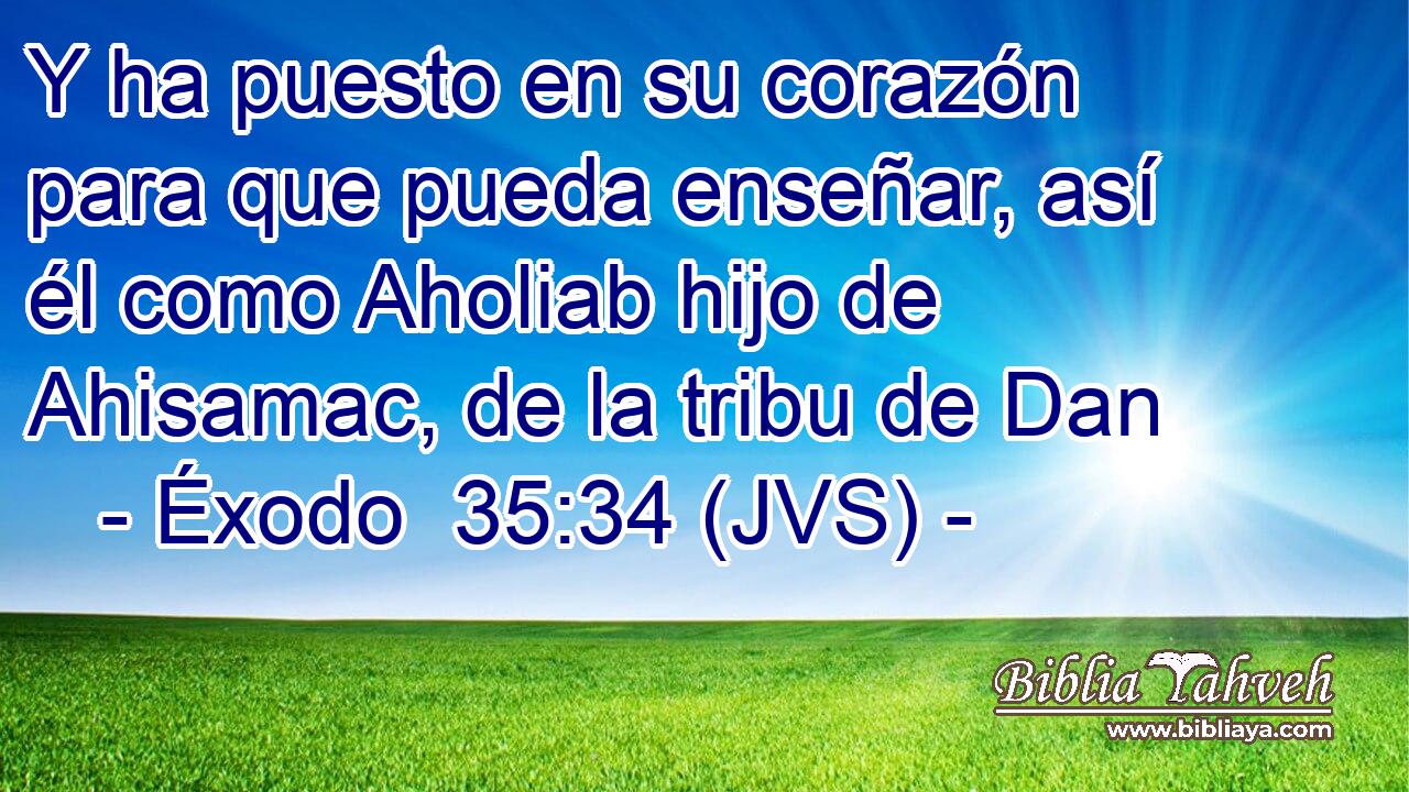 Y ha puesto en su corazón para que pueda enseñar, así él como Aholiab hijo de Ahisamac, de la tribu de Dan