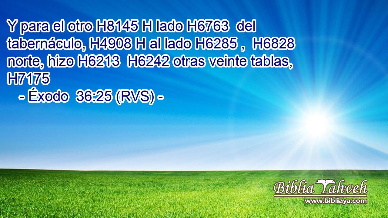 Y para el otro H8145 H lado H6763  del tabernáculo, H4908 H al lado H6285 ,  H6828 norte, hizo H6213  H6242 otras veinte tablas, H7175  