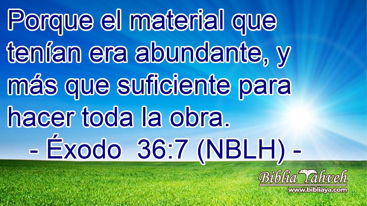  Porque el material que tenían era abundante, y más que suficiente para hacer toda la obra. 