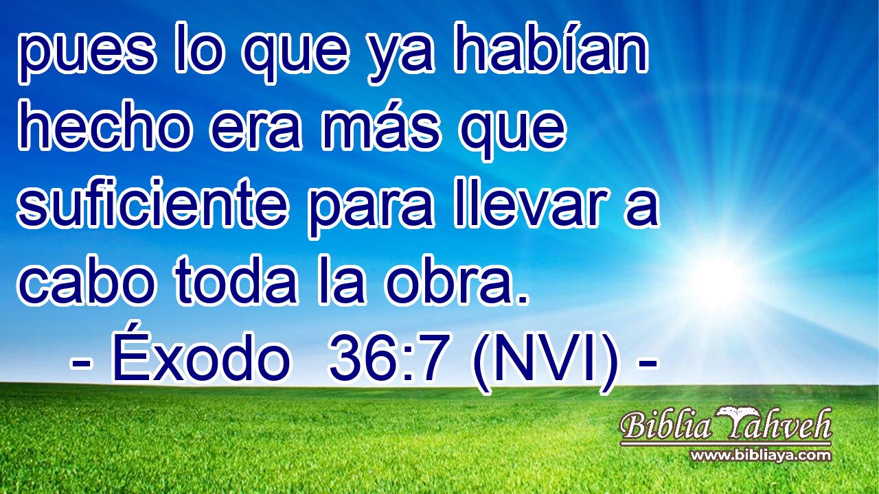  pues lo que ya habían hecho era más que suficiente para llevar a cabo toda la obra. 