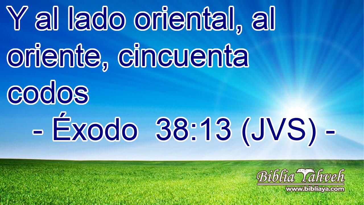 Y al lado oriental, al oriente, cincuenta codos