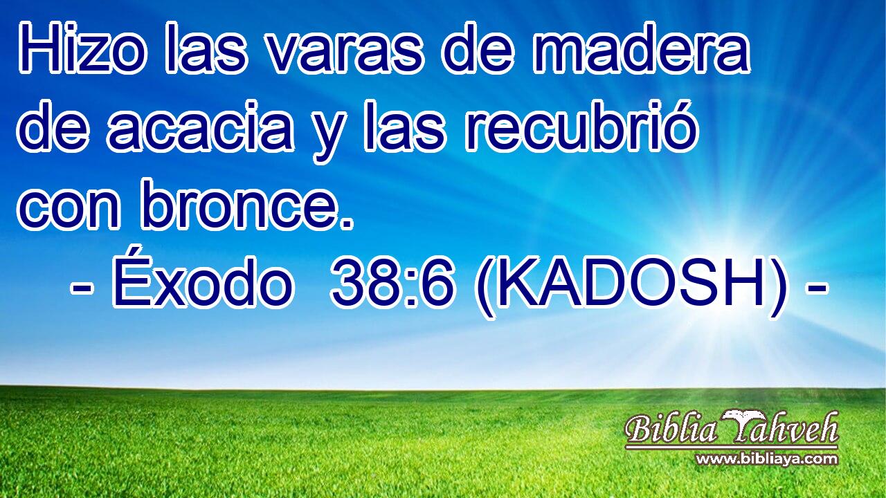  Hizo las varas de madera de acacia y las recubrió con bronce. 