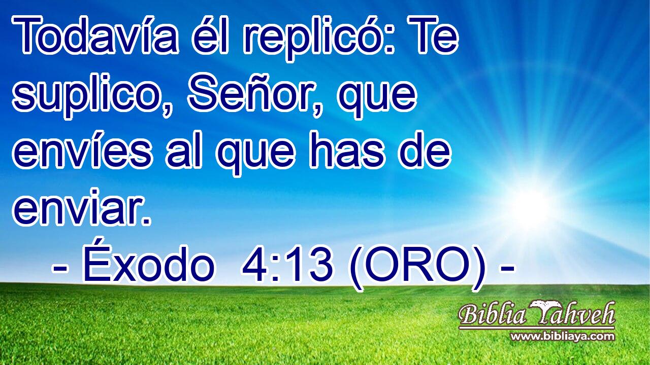  Todavía él replicó: Te suplico, Señor, que envíes al que has de enviar. 